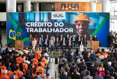 Ministro Luiz Marinho no lançamento do Crédito do Trabalhador. Foto: Matheus Itacarambi