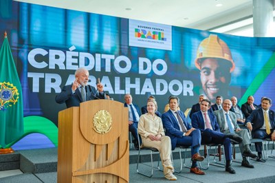 Presidente Lula no lançamento do Crédito do Trabalhador. Foto: Ricardo Stuckert / PR