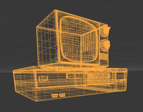 Visualização de modelo elaborado no Blender para a animação realizada pela UniSerpro