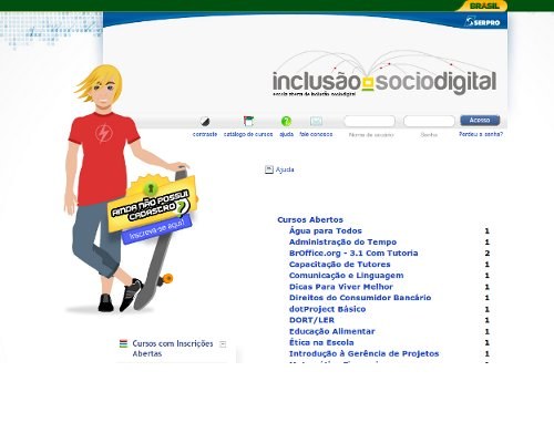 Escola Aberta oferece cursos gratuitos acessados via Portal da Inclusão Digital do Serpro